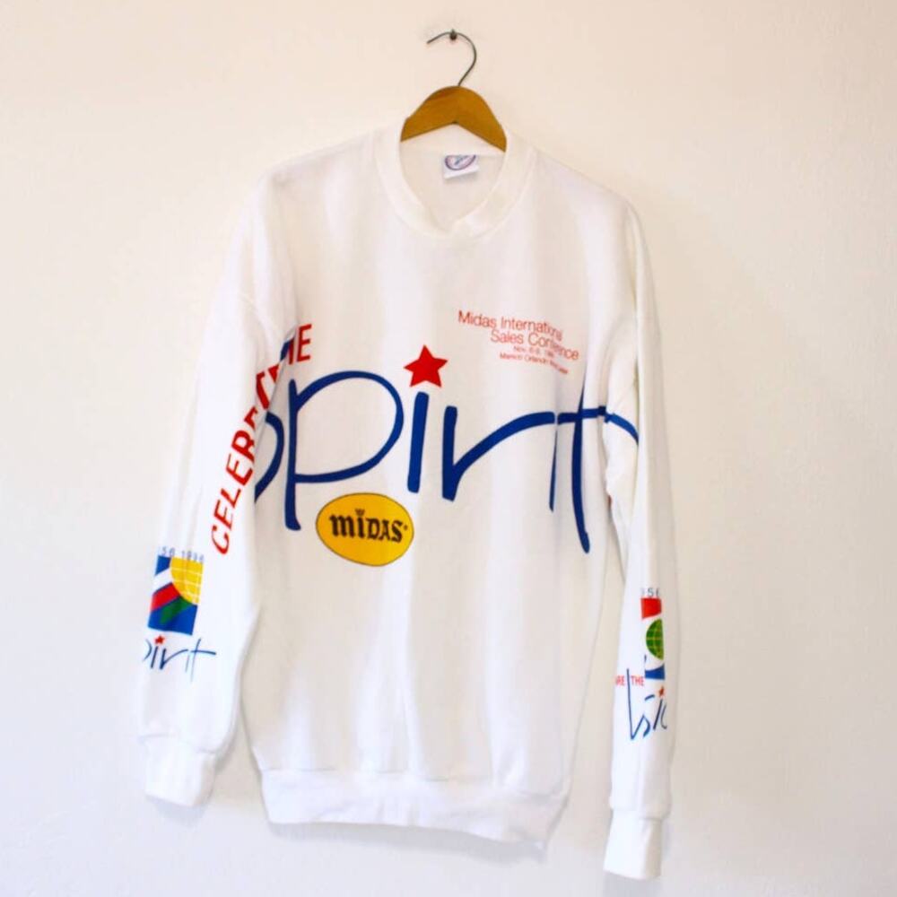 Vintage 1996 Midas International Sales Conference White Sweatshirt Mens XL